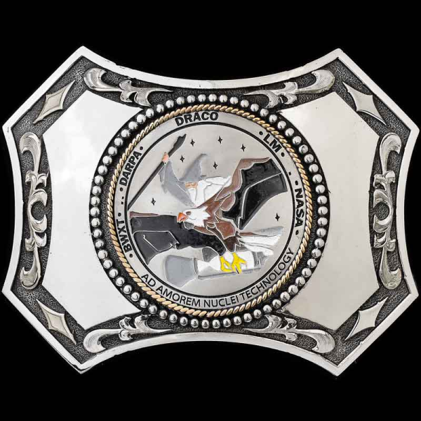 The Salem Belt Buckle features a unique shape with a masculine feel and an epic silver dual tone finish. This belt buckle says it all: YOU SHALL NOT PASS!